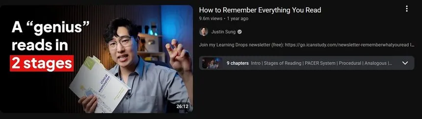 YouTube video: How to Remember Everything You Read